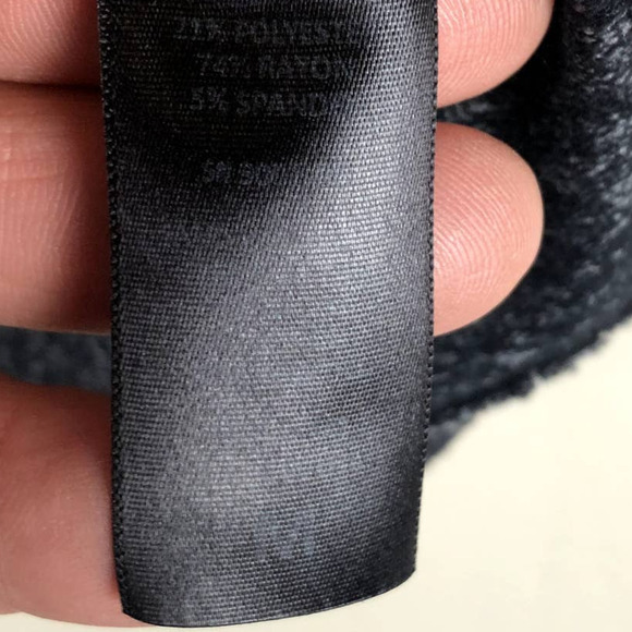 Coin 1804 Shirt Black White Space Dye Crew Ruffled Layered Sleeve Size Medium - Picture 8 of 12